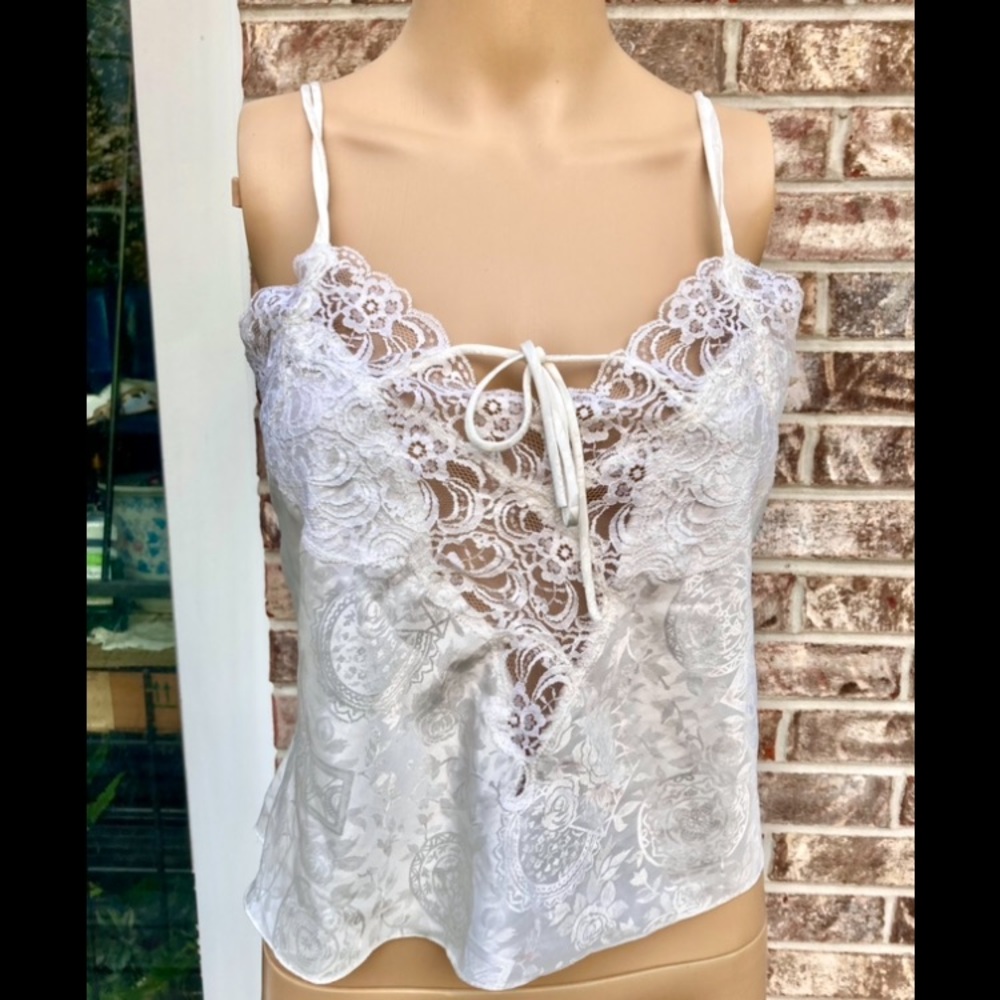 Vintage 80s/90s Victoria’s Secret Gold Label White Lace Lingerie Top